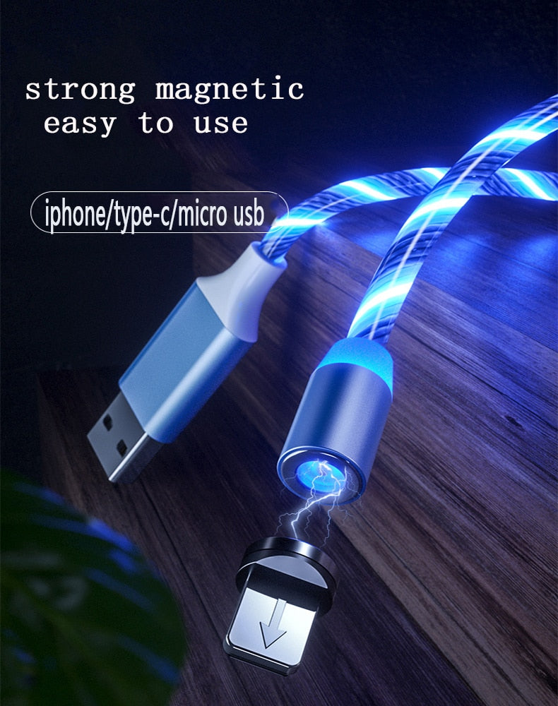 Magnetic Luminous Mobile Phone Charging USB Cable - EASY, FUN AND HANDS ON - 50% off + FREE SHIPPING