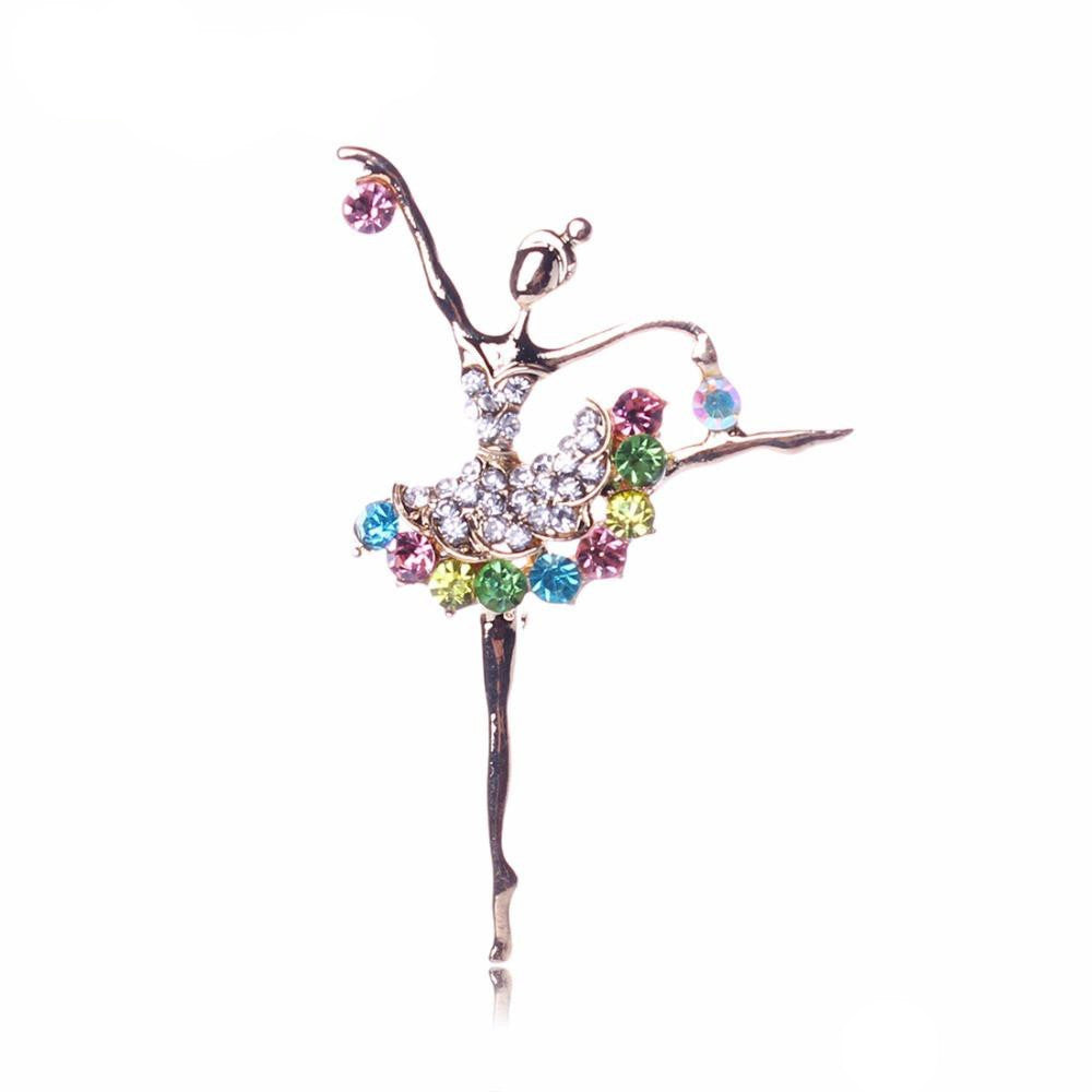 Unique Colorful Dress Ballerina Brooch - Buy 2 Get 3 / Buy 6 Get 10