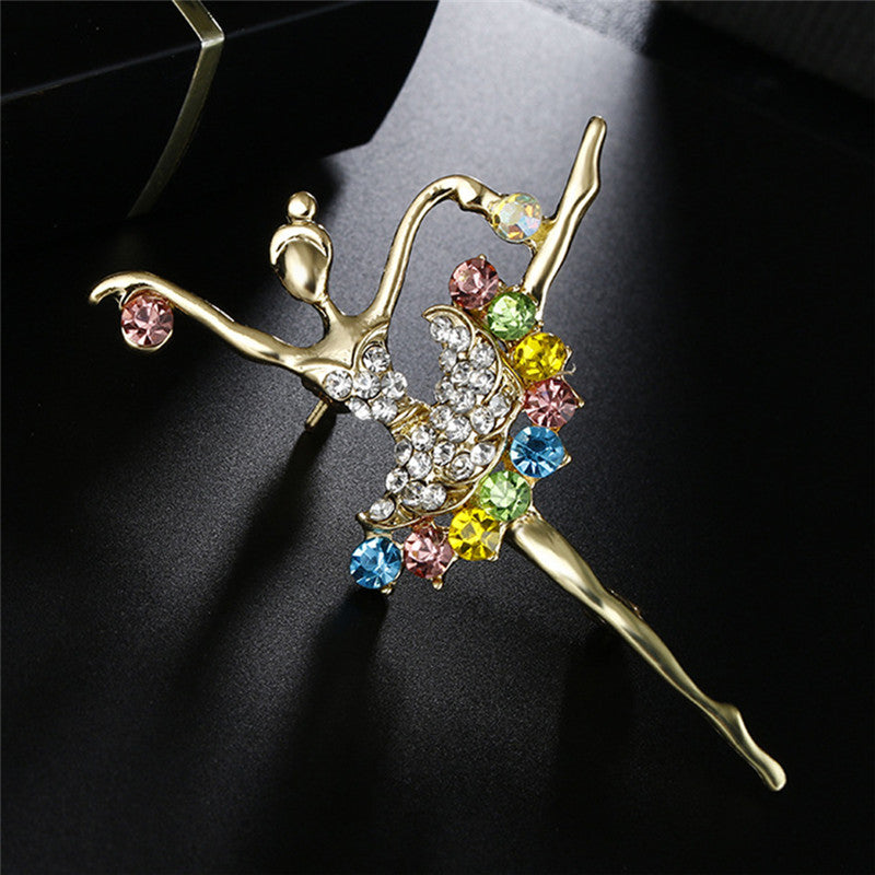 Unique Colorful Dress Ballerina Brooch - Buy 2 Get 3 / Buy 6 Get 10