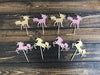 Set of 12 Unicorn cupcake toppers - Choose your color!