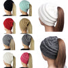 Messy Bun Beanie Ponytail Hat - ON SALE