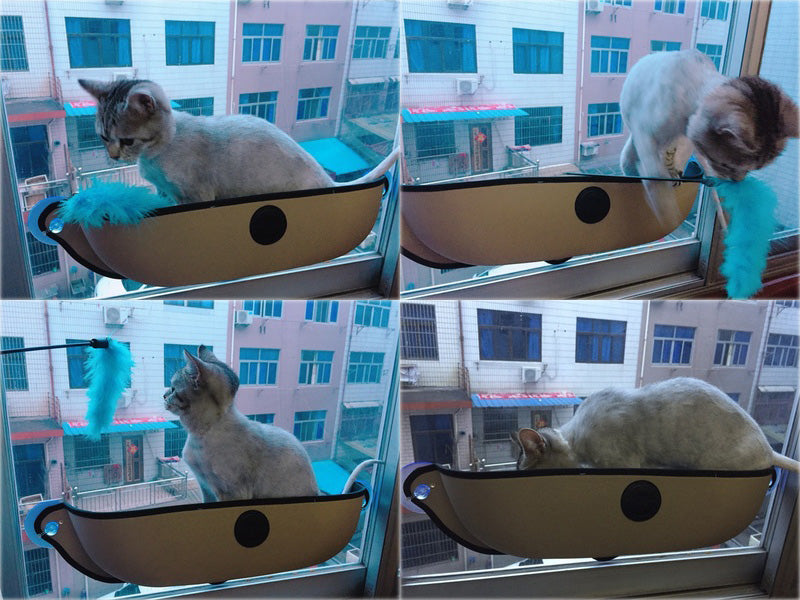 Cat Hammock with Suction Cups - For Windows, Walls, Home Offices... Your best pal deserves it!