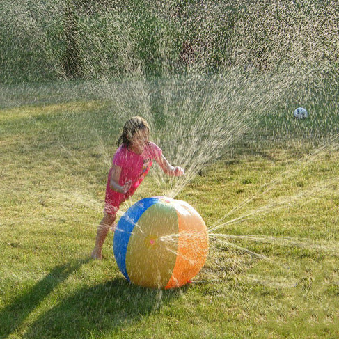 Multicolor Outdoor Children Water Toy Giant Inflatable Beach Ball Sprinkler Inflatable Water Ball Play Fun Environmental PVC