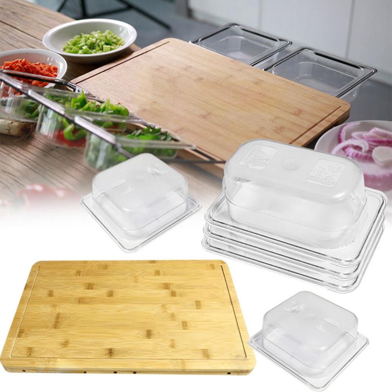 Vegetable, Fruit or Food Cutting Board  With Storage  Practical Fruit Bamboo Food Storage