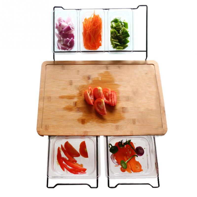 Vegetable, Fruit or Food Cutting Board  With Storage  Practical Fruit Bamboo Food Storage
