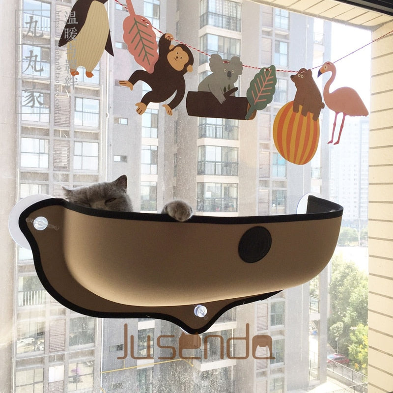 Cat Hammock with Suction Cups - For Windows, Walls, Home Offices... Your best pal deserves it!