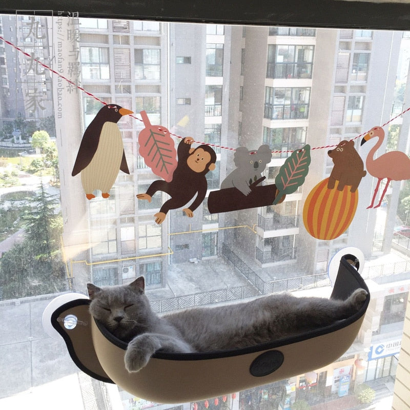 Cat Hammock with Suction Cups - For Windows, Walls, Home Offices... Your best pal deserves it!
