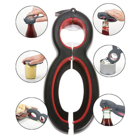 6 in 1 Universal Opener - Open Cans , Jar and Bottles with ease! -50% Off