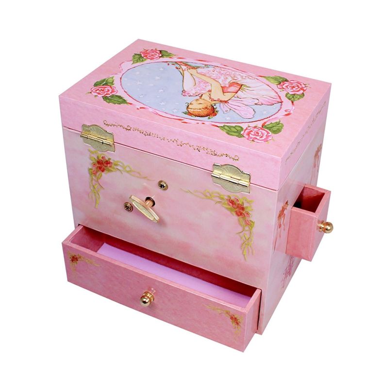 Vintage Ballerina Music Box with Drawers