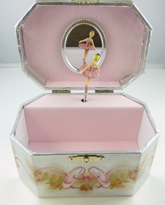 Vintage Fine Art Ballerina Jewelry Music Box - Made of Wood
