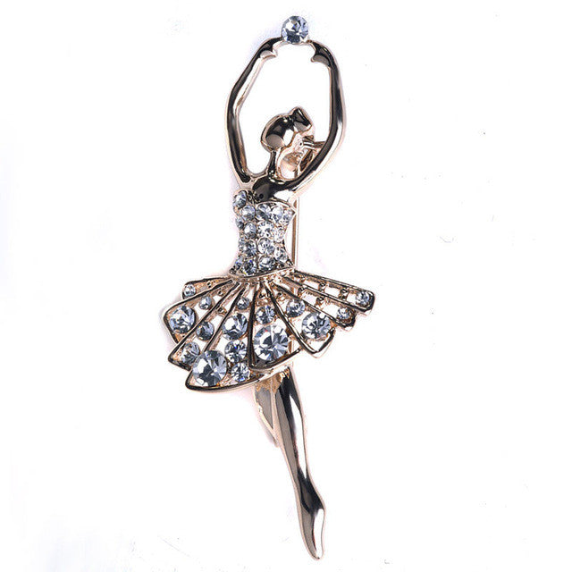 Limited Edition - Crystal Ballerina Brooch - 50% OFF